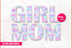 Mom Girl Mermaid PNG, Mom Girl Mermaid Design For T Shirts Product Image 1