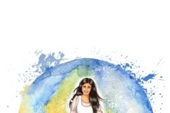 Girl On A Bicycle | Woman Sublimation Product Image 6