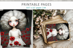 girl illustration printable pages Product Image 4