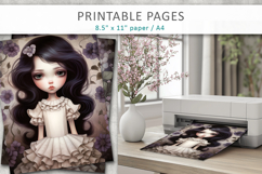 cute girl journal paper, girl printable pages Product Image 4