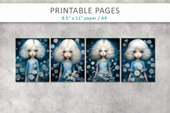 cute girl journal papers, girl printable pages Product Image 2