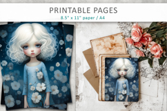 cute girl journal papers, girl printable pages Product Image 5