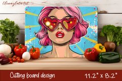 Romantic sumer girl Cutting Board Sublimation Product Image 1