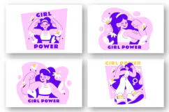 6 Girl Power Vector Illustration Product Image 2