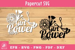 Girl Power Papercut SVG, Floral Makeup 4 Product Image 1