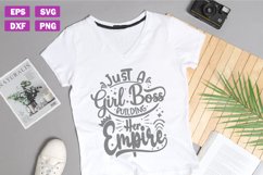 Girl power quotes SVG | Just a girl boss building her empire Product Image 1