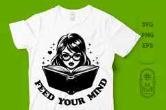 Book Saying SVg File | Girl Reading a Book SVG Product Image 1
