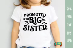 Promoted To Big Sister SVG | Baby Announcement Product Image 1