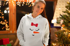 Girl Snowman Faces SVG Cut Files for Cricut and Silhouette Product Image 2