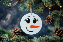 Girl Snowman Faces SVG Cut Files for Cricut and Silhouette Product Image 3