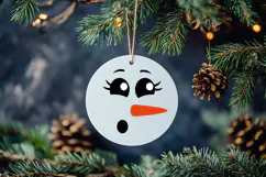 Girl Snowman Faces SVG Cut Files for Cricut and Silhouette Product Image 3