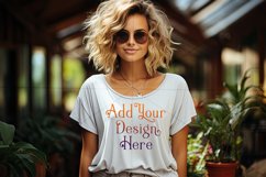 T-Shirt Mockup, Female Wearing T Shirt Mockup, Girl in Tee Product Image 2