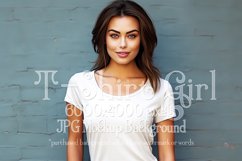T-Shirt Mockup, Female Wearing T Shirt Mockup, Girl in Tee Product Image 1