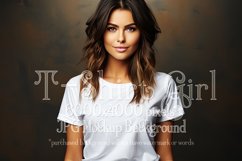 T-Shirt Mockup, Female Wearing T Shirt Mockup, Girl in Tee Product Image 1