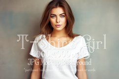 T-Shirt Mockup, Female Wearing T Shirt Mockup, Girl in Tee Product Image 1