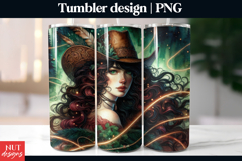 Cowgirl tumbler wrap, Cowgirl with hat, Western tumbler Product Image 1