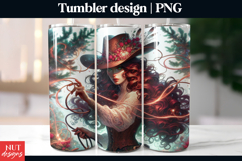 Cowgirl tumbler wrap, Cowgirl with hat, Western tumbler Product Image 1