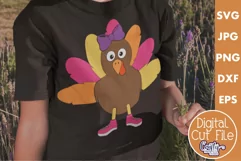 Girl Turkey | Funny Thanksgiving Svg Design Product Image 1