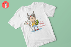 Girl with a Horse. Clipart. Postcard Product Image 3