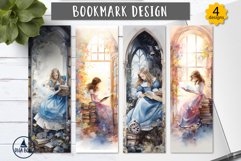 Girl with book bookmarks Watercolor bookmark sublimation