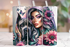 Cane Corso Tumbler Wrap Sublimation, Dog Mom Tumbler, Dog Product Image 1