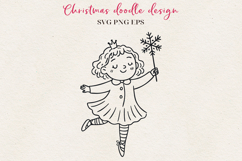 Hand-Drawn Christmas Character | Festive Ink Art SVG PNG EPS Product Image 1