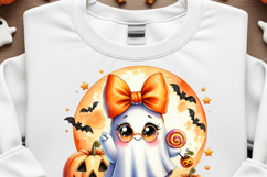 Bougie Girl Halloween Ghost Sublimation Design Product Image 3
