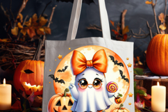 Bougie Girl Halloween Ghost Sublimation Design Product Image 4