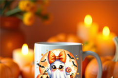 Bougie Girl Halloween Ghost Sublimation Design Product Image 5