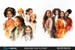 Girls Black History Month Sublimation Art Clipart Product Image 1