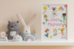 Girls Playing Games, Paper Doll, Multi skin tone Product Image 5