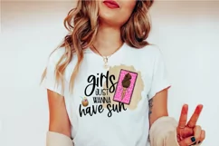 Girls Just Wanna Have Sun | Funny Summer Sublimation Product Image 2