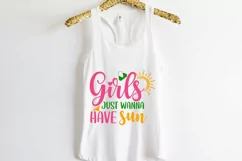 Girls just wanna have sun SVG , Tropical Vibes SVG Product Image 3