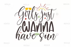 Girls just wanna have sun SVG, Summer SVG Design Product Image 2
