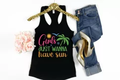 Girls just wanna have sun SVG , Summer Quotes SVG Product Image 3