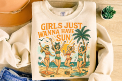 Girls Just Wanna Have Sun PNG, Beach Babe PNG, Summer PNG Product Image 3