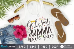 Girls just wanna have sun SVG, Summer SVG Design Product Image 1