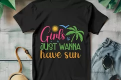 Girls just wanna have sun SVG , Summer Quotes SVG Product Image 2