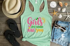Girls just wanna have sun SVG , Tropical Vibes SVG Product Image 2