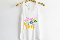 Girls just want to have sun SVG , Tropical Vibes SVG Product Image 3