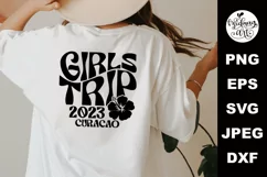 Girls trip 2023 Curacao svg, summer svg, travel cut file Product Image 4