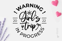 Warning girls trip in progress svg, Girls trip svg Product Image 4