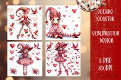 Valentine Square coaster Sublimation Love design png Product Image 1