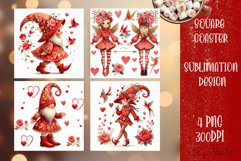 Valentine Square coaster Sublimation Love design png Product Image 1