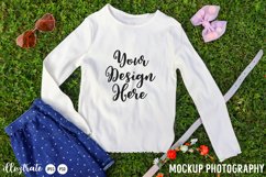 Girls T-Shirt Mockup Bundle | Kids White Shirt Bundle Product Image 2