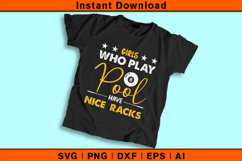 Girls Who Play Pool SVG | Funny Billiards Nice Racks File Product Image 2