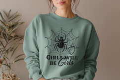 Girls Will Be Girls SVG PNG, Spider Queen Black Widow Design Product Image 2
