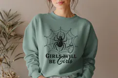Girls Will Be Girls SVG PNG, Spider Queen Black Widow Design Product Image 2