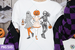 Spooky Girl Squad Halloween Png, Ghost Pumpkin Png Product Image 3