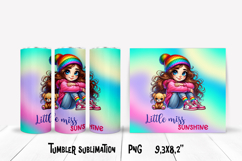 Pink girl tumbler wrap design | Kids tumbler wrap Product Image 1